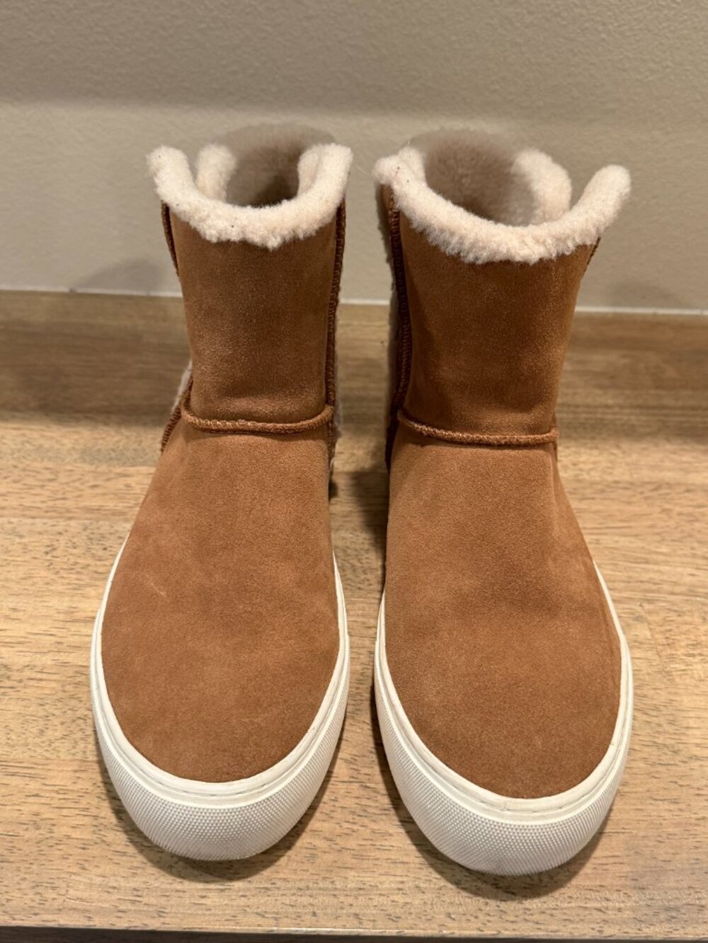 UGG Aika Chestnut Suede Buckle Sneaker Boots Size 7.5 - Picture 5 of 10